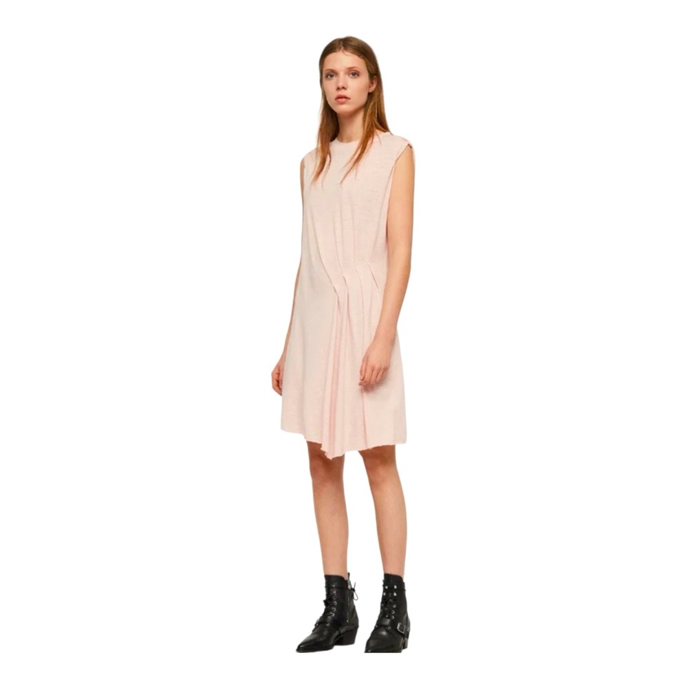 NEW ALLSAINTS Duma Asymmetric Pleated Tank Dress  Size medium